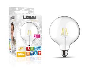 763818143  Value Classic LED Globe 125mm E27 8W 2700K 806lm
